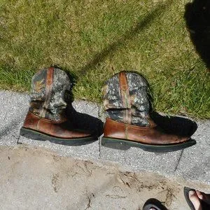 John Deere Shoes John Deere Camoleather Boots Mossy Oak